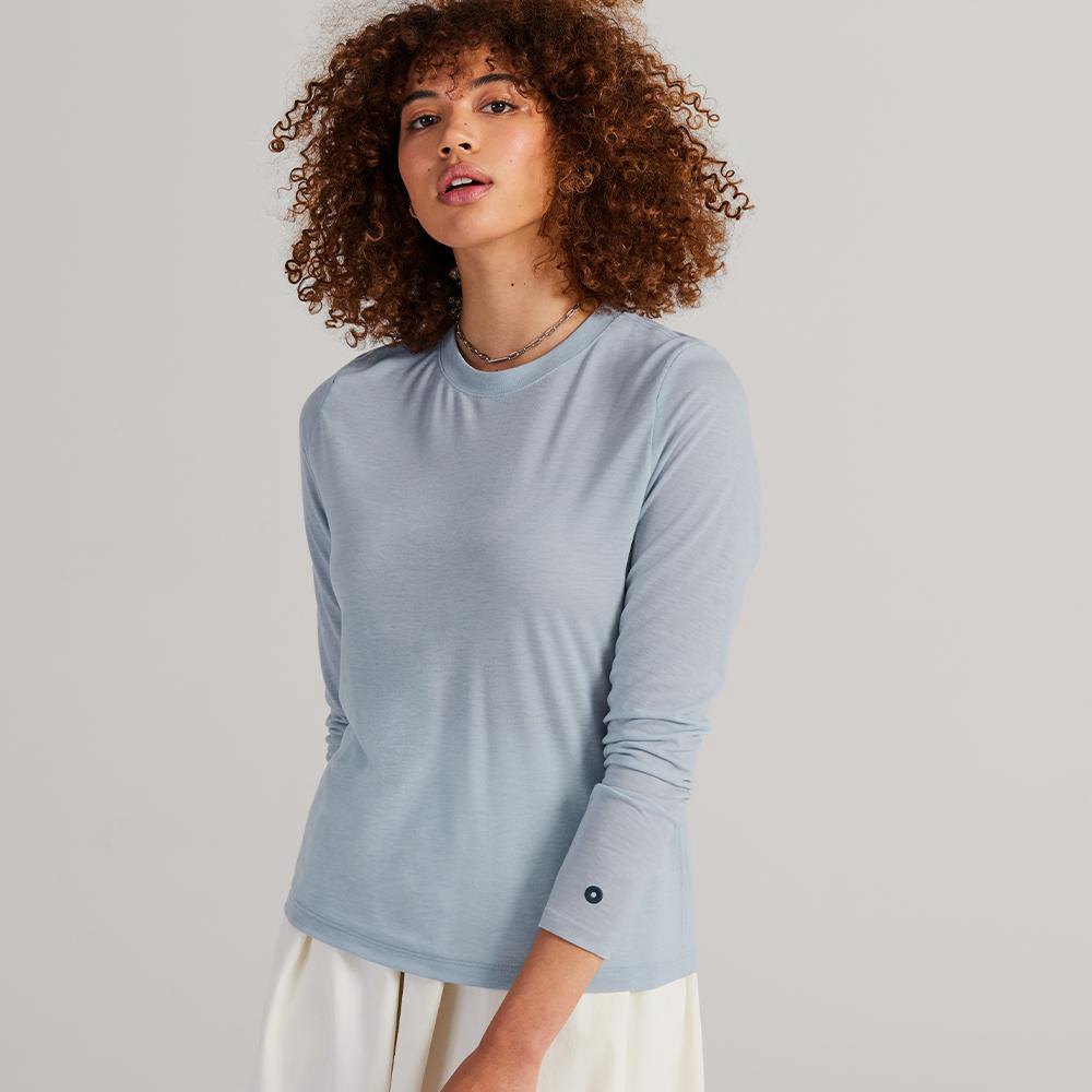 Allbirds Women's T-Shirt Grey - TrinoXO™ Long Sleeve - 41763OBKP